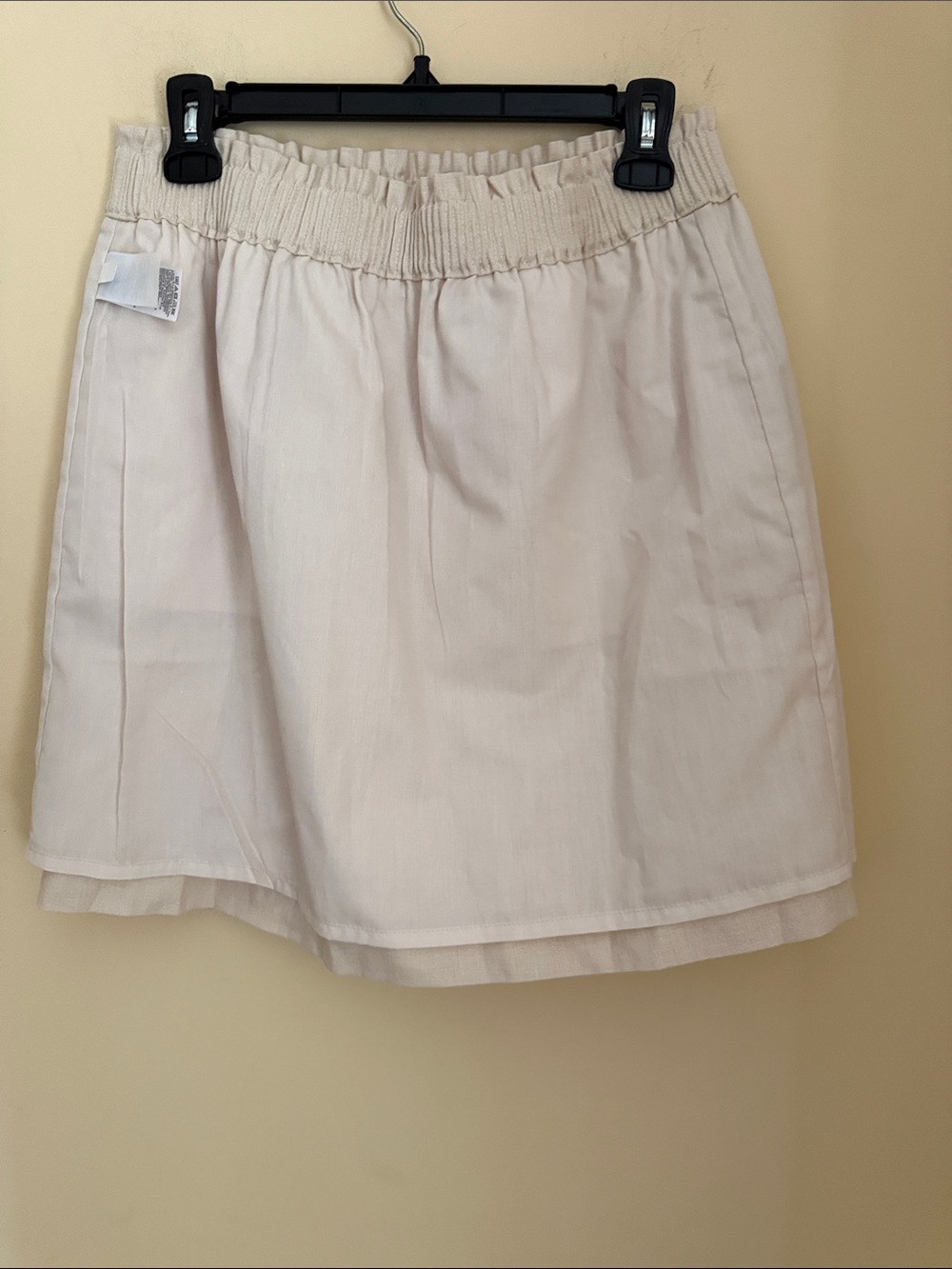 J. Crew Cream Elastic-Waist Mini Skirt Sz 8 - Picture 5 of 7